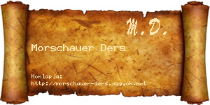 Morschauer Ders névjegykártya